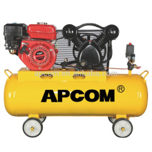 APCOM Heavy Duty Gasoline Portable 100L 150L Aircompressors 3hp 4hp 5hp 6hp 8-12.5bar portable petrol air compressor for repair